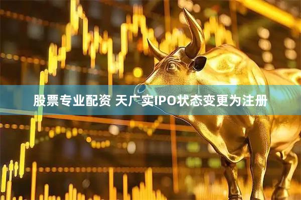 股票专业配资 天广实IPO状态变更为注册